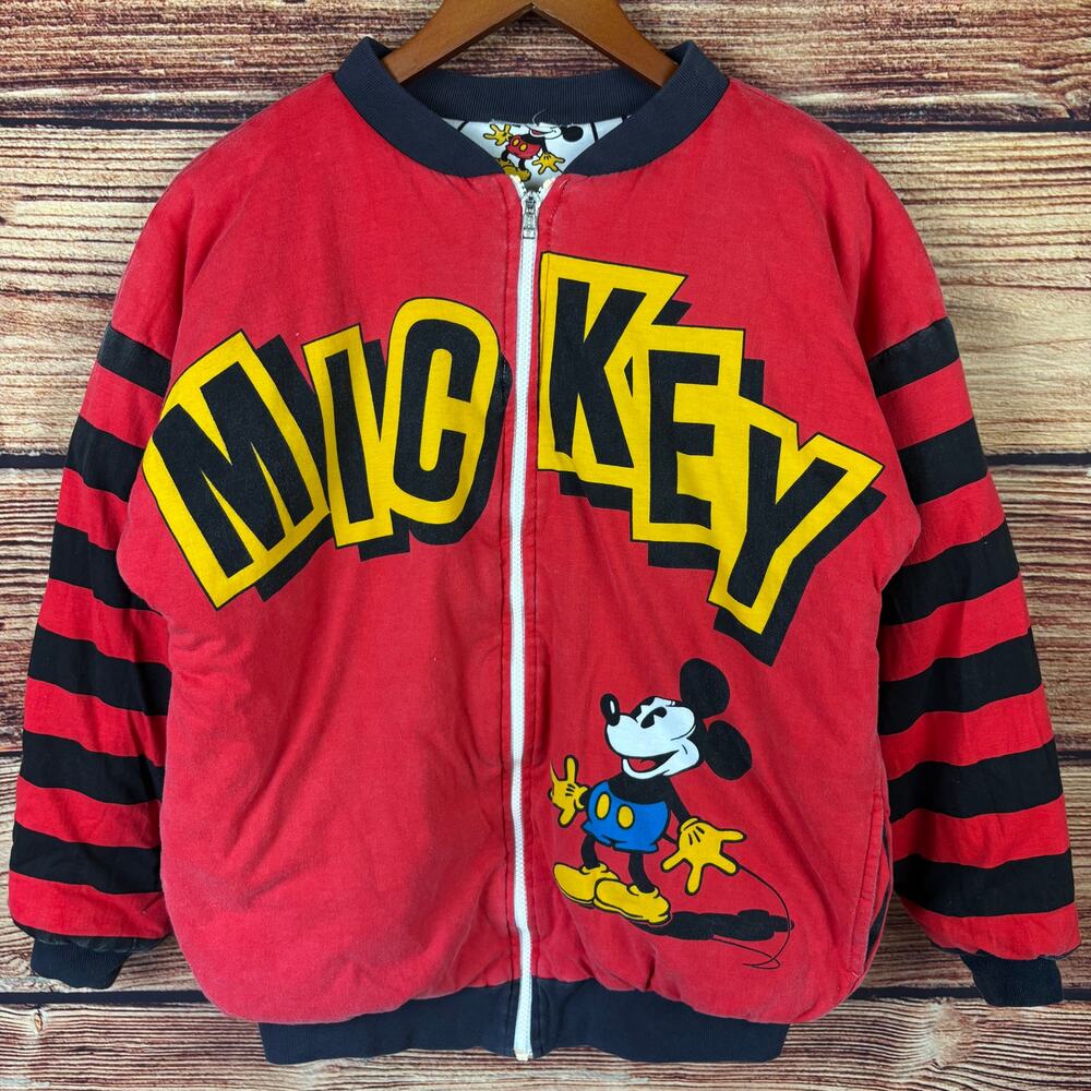 Vintage 1990s Mickey Mouse Disney Blanket Bomber Jacket